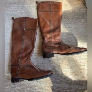 Vintage Tory Burch Brown Leather High Boots